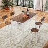 white 5-Piece Kitchen Counter Height Table Set, Bar Table with 4 Chairs - 4 of 4