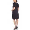 Women's Crisscross Neckline Maternity Dress with Pockets -White Mark - 3 of 3
