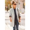 LASCANA Women's Long Button Up Coat Solid - image 2 of 4