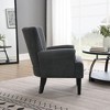 CENGHU Modern Accent Chairs, Polyester Arm Chair with Channel Back, Soft Fabric, Wooden Leg, for Living room, Bedroom Reading Room - 2 of 4