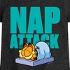 Girls' - Garfield - Nap Attack Fitted Short Sleeve Graphic T-Shirt - 2 of 4