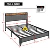 NicBex Full/Queen Size Metal Bed Frame with Charging Station and Upholstered Headboard for Adults/Boys/Girls - 3 of 4