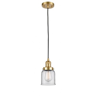 Bell - 1 Light Cord Hung Mini Pendant In Industrial Style-10 Inches Tall and 5 Inches Wide