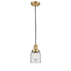 Bell - 1 Light Cord Hung Mini Pendant In Industrial Style-10 Inches Tall and 5 Inches Wide - 1 of 1