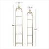 Set of 2 Contemporary Metal Shelving Unit Gold - Olivia & May: Indoor Storage, 4-Tier, No Assembly Required - 3 of 4