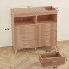 GustoWave Utility Changing Table Dresser with Drawers, LED Light & Metal Feet, Diaper Changing Station Nursery Organizer for Infants - 3 of 4