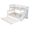 NicBex Twin Over Full Bunk Bed with Guardrail and Twin size Trundle,Loft Bed with Staircase and Storage,Noise Reduced Bunk Beds for Bedroom - 2 of 4