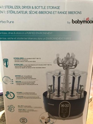 Babymoov Turbo Pure Sterilizer Dryer, Advanced Purified Sterilization, Fast  & Clean Drying, Universal Bottle Storage And Easy Use, Black : Target