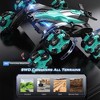 Topteng RC Stunt Car, 360 Flip & Rotate, LED Lights, Realistic Mist, Wristband Controller - 3 of 4