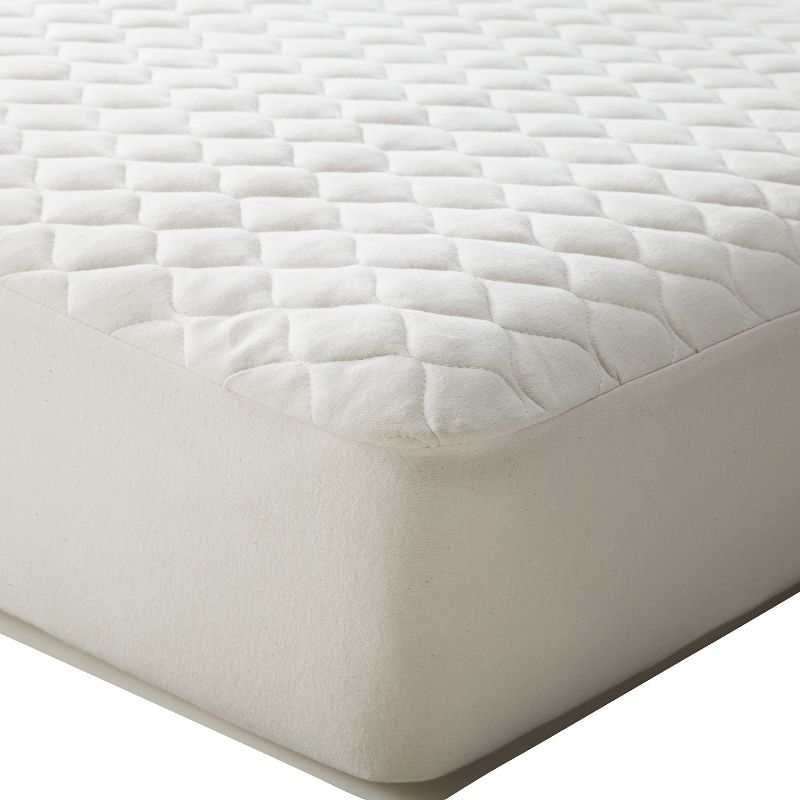 TL Care Waterproof Quilted Fitted Crib Mattress Cover Made with Organic Cotton Top Layer - Natural, 1 of 6