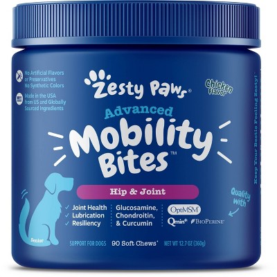 Zesty Paws Advanced Hip & Joint Mobility Soft Chews for Dogs - Chicken Flavor - 90ct