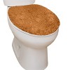 Waterford Collection Toilet Lid Cover, Extra Soft and Absorbent, Machine Wash, Bathrrom Rug, 18x18 Lid Cover, Terracotta - 2 of 4