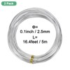 Unique Bargains Aluminum Flexible Anti-rust Bonsai Training Wire 2 Rolls - 2 of 3