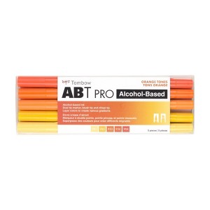 5ct ABT PRO Dual-Tip Alcohol Based Art Markers Orange Tones - Tombow: Bold & Fine Tips, Artist Stationery, Ages 12+ - 1 of 4