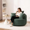 Racxily 360 Swivel Chair Accent Barrel Chair Swivel Round Upholstered Sofa Chair with 3 Removable Pillows for Living Room, Bedroom, Office and Hotel - 2 of 4