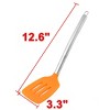 Unique Bargains Stainless Steel Handle Silicone Non-stick Heat Resistant Slotted Pancake Turner Spatula - 2 of 3