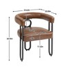 CAVINAS Contemporary Chenille Accent Chair with Sturdy Metal Frame,1PC/2PCS Arm Chair for Living Room,Apartment - 3 of 4