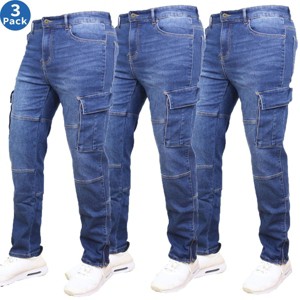 Blue Ice Men's Stretch Cargo Pocket Jeans-3 Pack - 1 of 4