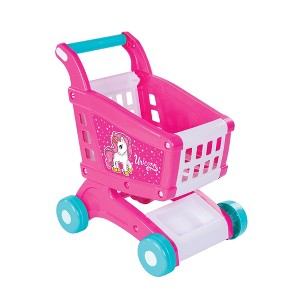 DOLU Unicorn Shopping Cart Toy with 16 Pretend Play Accessories Set for Kids 2+ - 1 of 4
