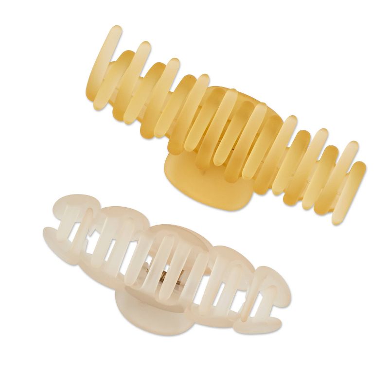 sc&#252;nci be-&#252;-tiful Frosted Claw Clips - Yellow - 2pcs, 6 of 8