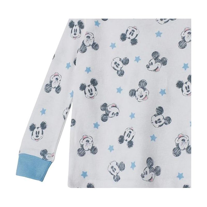 Disney Baby Boy's Mickey Mouse 4-Piece Cotton Pajama Set, 4 of 8