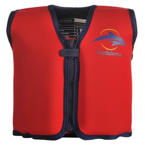 Konfidence Learn to Swim Buoyancy Jacket in Red Yellow - 1 of 4