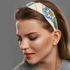 Unique Bargains Women's Bling Vintage Flowers Rhinestone Flannel Wide Edge Headband 4.92"x1.77" 1 Pc - 2 of 4