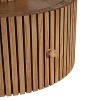 ORRD Four-Leaf Clover Side Table, Decorative Accent Table with Wood Grain Base for Living Room, Bedroom, Small Spaces, Unique Home Decor - 4 of 4