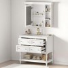36" Bathroom Vanity with Ceramic Sink and Medicine Cabinet, 4 Drawers, Storage Shelf, Solid Wood Frame,Bathroom Cabinet Set - 2 of 4