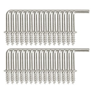 Unique Bargains Home Cup Square Hook Metal Screw-in Hanger Holder Hooks 30 Pcs - 1 of 4