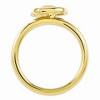 Black Bow Jewelry Yellow Gold Tone Plated Sterling Silver Stackable 9mm Heart Ring - 2 of 4