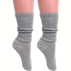 Women's Cotton Lightweight Slouch Socks – Extra Thin, 2 Pairs, Size 9-11 | Soft & Breathable - 1 of 1