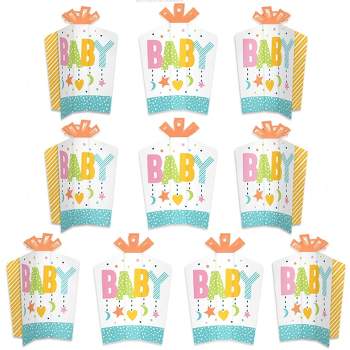 Big Dot of Happiness Colorful Baby Shower - Table Decorations - Gender Neutral Party Fold and Flare Centerpieces - 10 Count