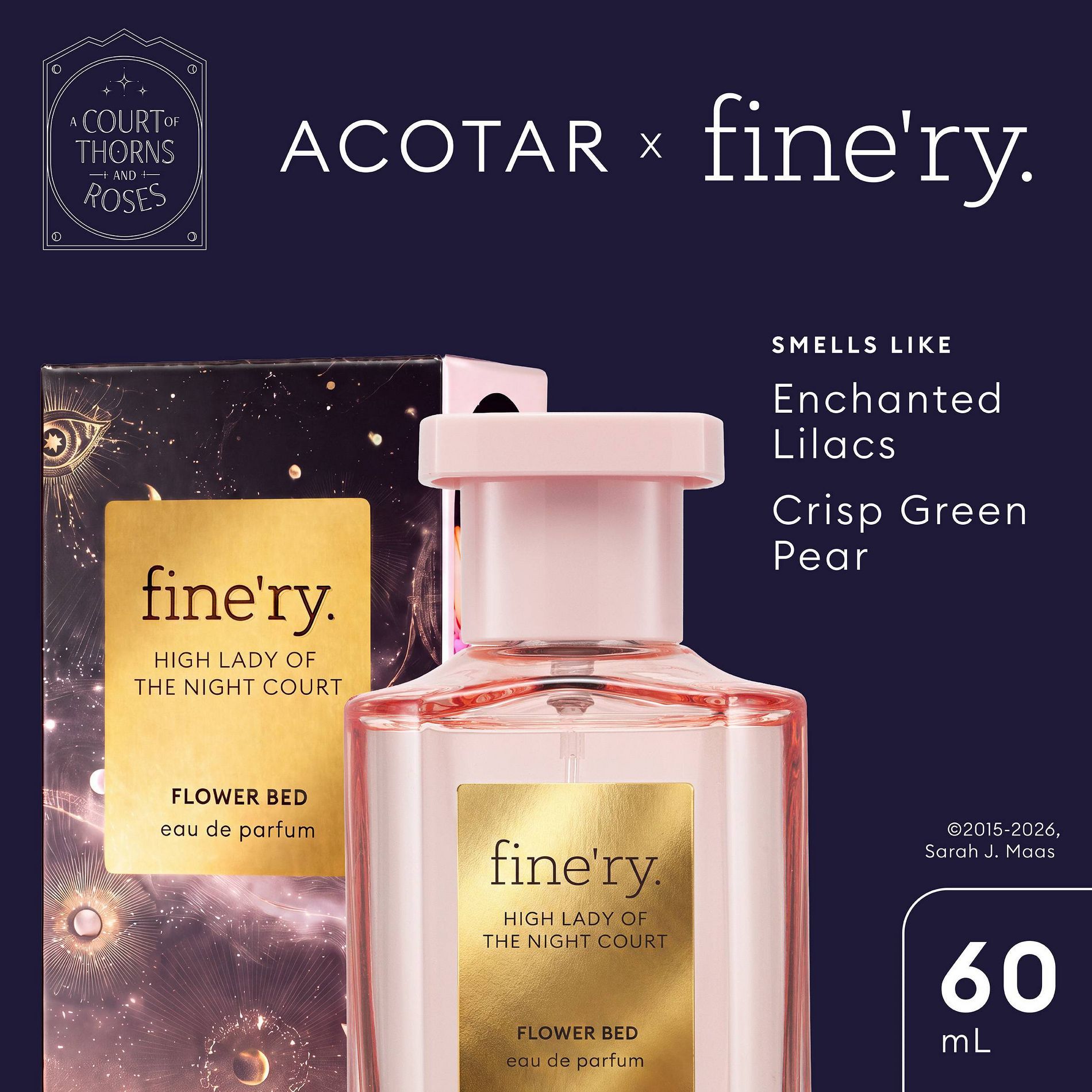 fine'ry. x ACOTAR Women's Perfume - Flower Bed - 2 fl oz
