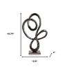 HomeRoots 20" Black and Silver Aluminum Modern Abstract Tabletop Sculpture - 3 of 4