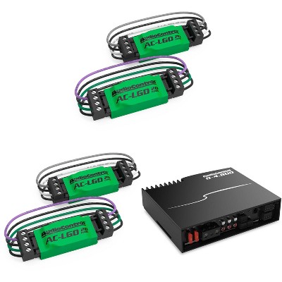 AudioControl D-4.800 High-Power 4 Channel DSP Matrix Amplifier with Accubass with 2 Pairs AudioControl AC-LGD 20 Load generating device