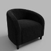Accent Chair Club Chair Cozy Armrest Upholstered Barrel Chair with Solid Legs for Living Room Bedroom Study Waiting Room - 4 of 4