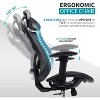 Okak Mesh Ergonomic Office Chair, Computer Chair with Adjustable Lumbar Support, Armrest and Headrest, Criss Cross Chair for Home, Office, Black - 4 of 4