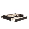 Sapphtopaz Modern Full Size Bed Frame without Headboard Wood Platform Bed Frame with Twin Size Trundle Bed for Bedroom - 2 of 4