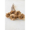 Wooden Deco Roses on Stems – Natural Dried Botanical Accent 4" Tall by Kalalou - 3 of 3