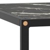 vidaXL Coffee Table Black and transparent - Marble Black 23.6" x 23.6" x 13.8" - 4 of 4