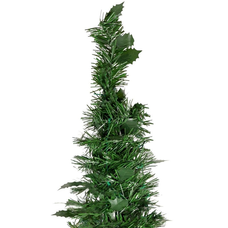 Northlight 6' Green Tinsel Pop-Up Artificial Christmas Tree, Unlit, 6 of 8