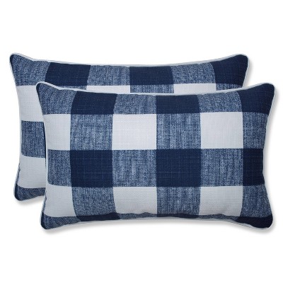 2pk Anderson Zaffre Rectangular Throw Pillows Blue - Pillow Perfect