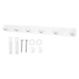 Unique Bargains Coat Hooks Wall Mount with Coat Hooks for Entryway Bathrooms - 1 of 4