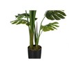 Monarch Specialties Artificial Plant 55 inch Tall Monstera Tree Indoor Faux Fake Floor Greenery Potted Real Touch Decorative Green Leaves Black Pot - image 3 of 4