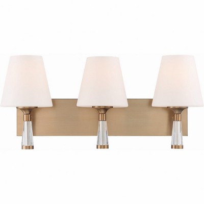 Crystorama Lighting Ramsey 3 - Light Sconce in  Vibrant Gold