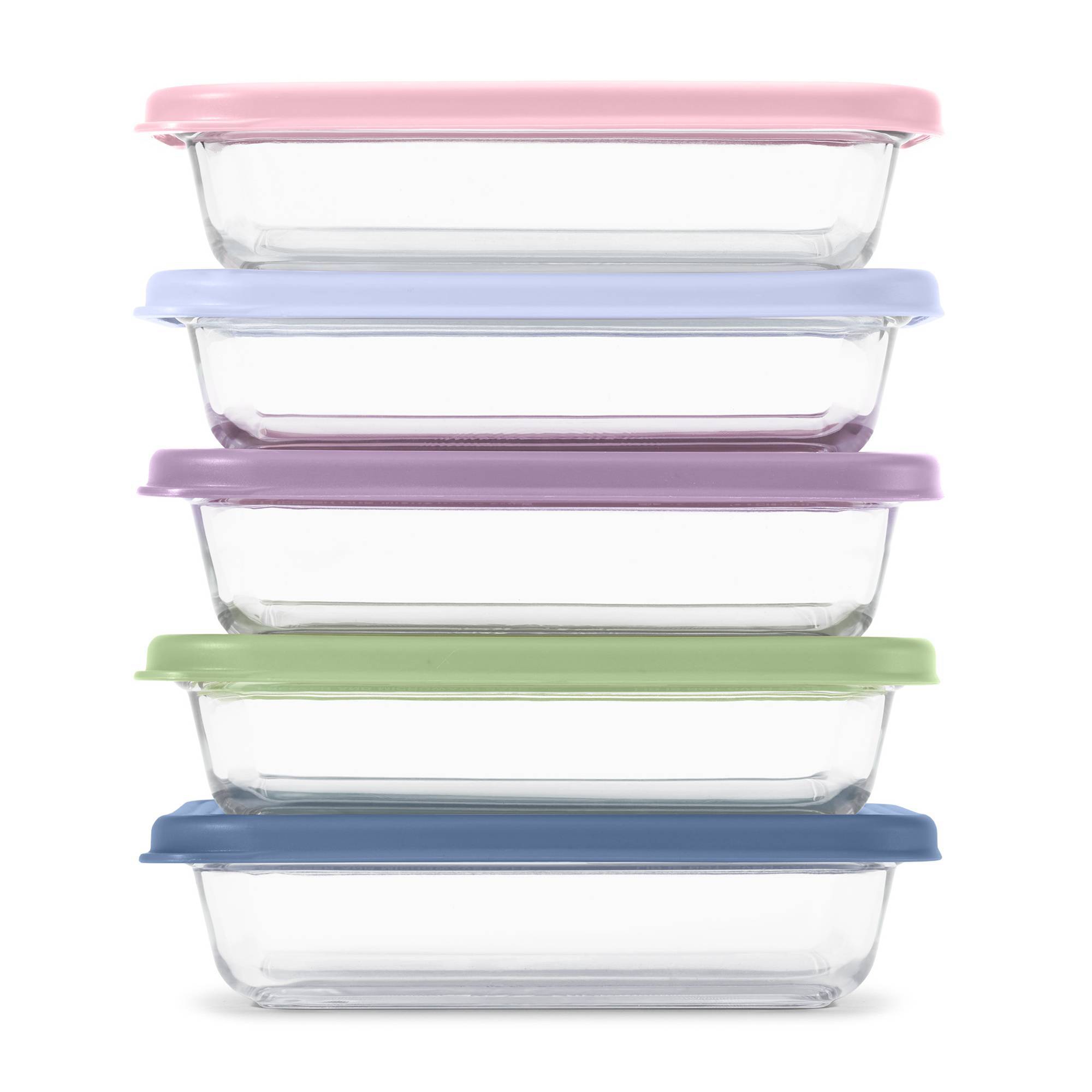 Ello Everyday 10pc 3c Glass Meal prep Food Storage Container Set Coastal Postcard
