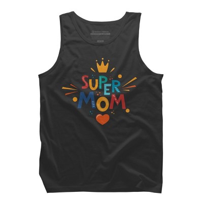Men's Design By Humans Super Mom Crown By NikkiArtworks Tank Top - Charcoal - Large