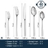 Itopfox 40-Piece Stainless Steel Flatware Set for 8, Mirror Polished Cutlery Set with Dinner Forks, Spoons, Salad Forks, Teaspoons, Dishwasher Safe - 2 of 4