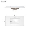 Mshliw 36" Modern Bathroom Vanity with Ceramic Sink, Soft-Close Doors, Adjustable Shelf & 3 Drawers for Small Bathrooms - 4 of 4